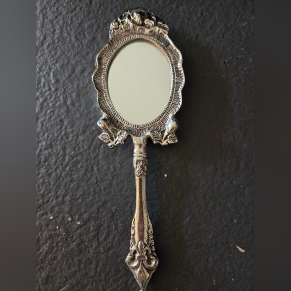 Silver Handheld Mirror - Picture 1 of 7